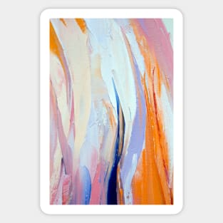 Oil painting in multicolored tones. Sticker